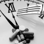 white round analog wall clock